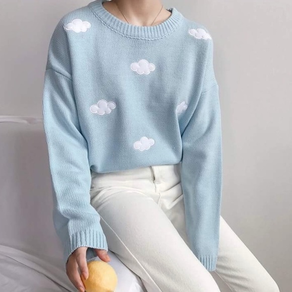 Free Valley Blue Cloud Sweater 